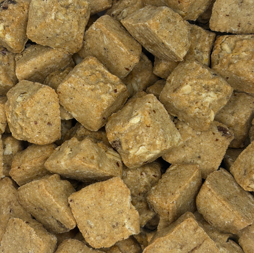 Carob Crunch Peanut Butter Oat Bites - Crunchy Dog Treats